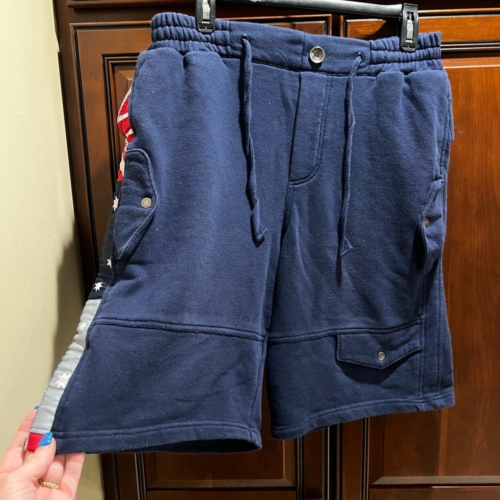 Coogi Men’s Navy Blue Fleece Shorts - M